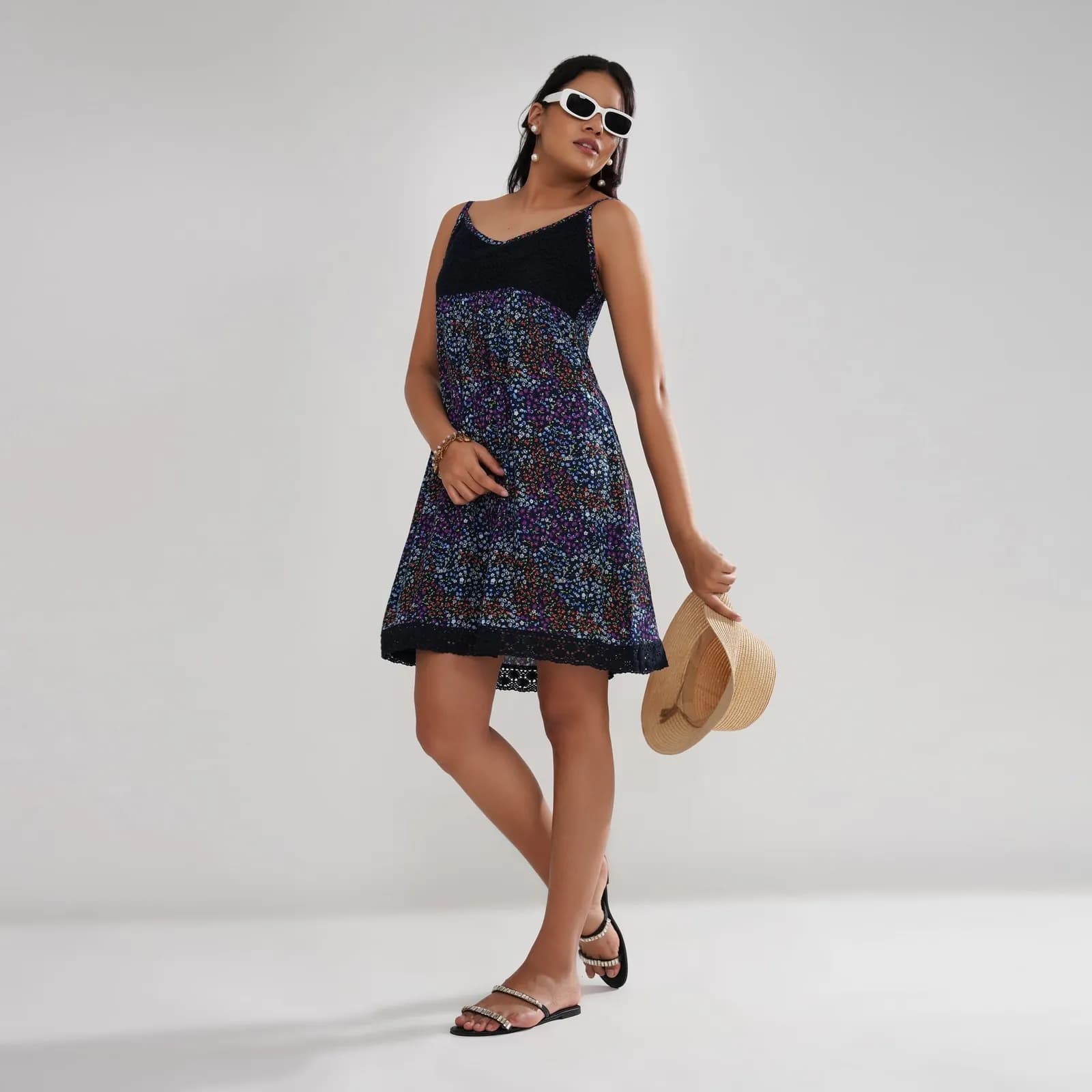 Chic Floral Crochet Laced Summer Dress