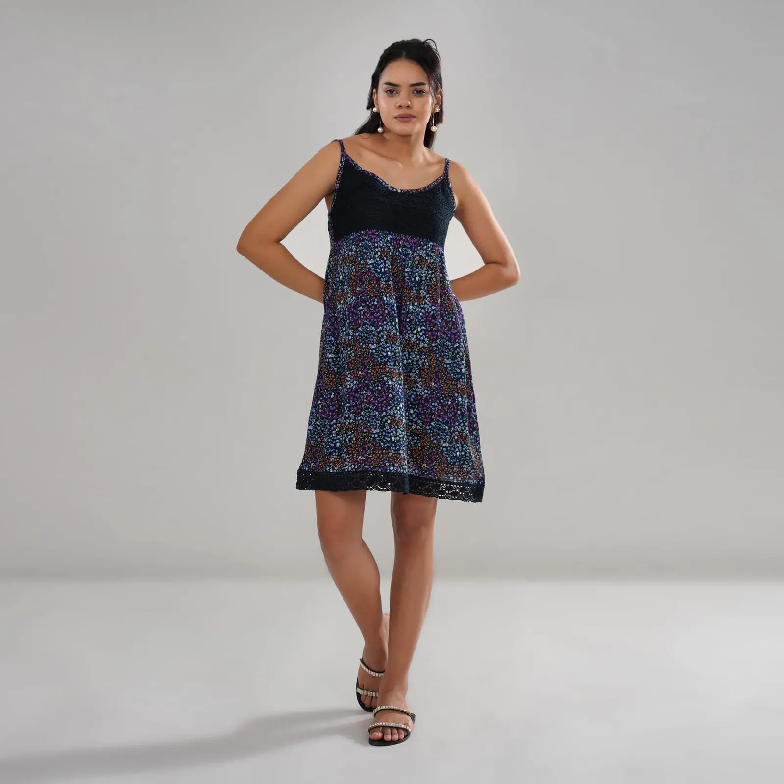 Chic Floral Crochet Laced Summer Dress