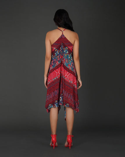 Boho Handkerchief Hem Vacation Dress