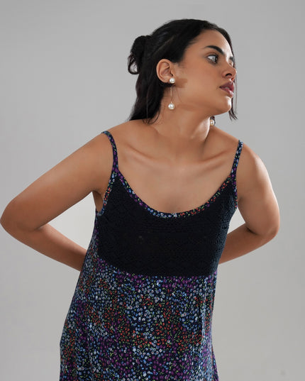 Chic Floral Crochet Laced Summer Dress